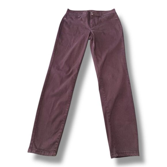 Maurices Maroon Chino Pants Casual Comfort Stretch Plus Woman’s Size 18w Long - Picture 1 of 12